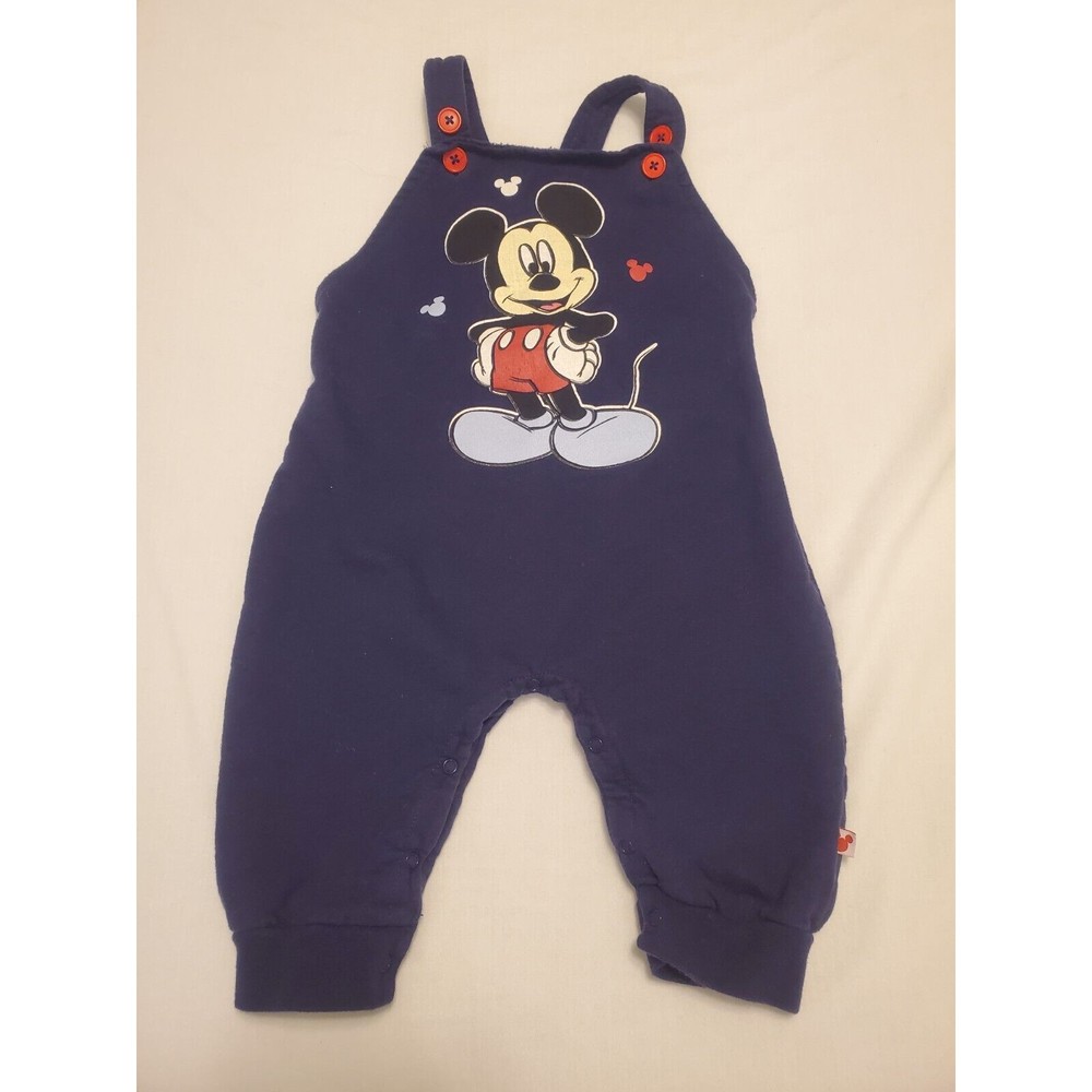 Disney Baby Mickey Mouse Cotton Overall Jumper Sz 24 Months